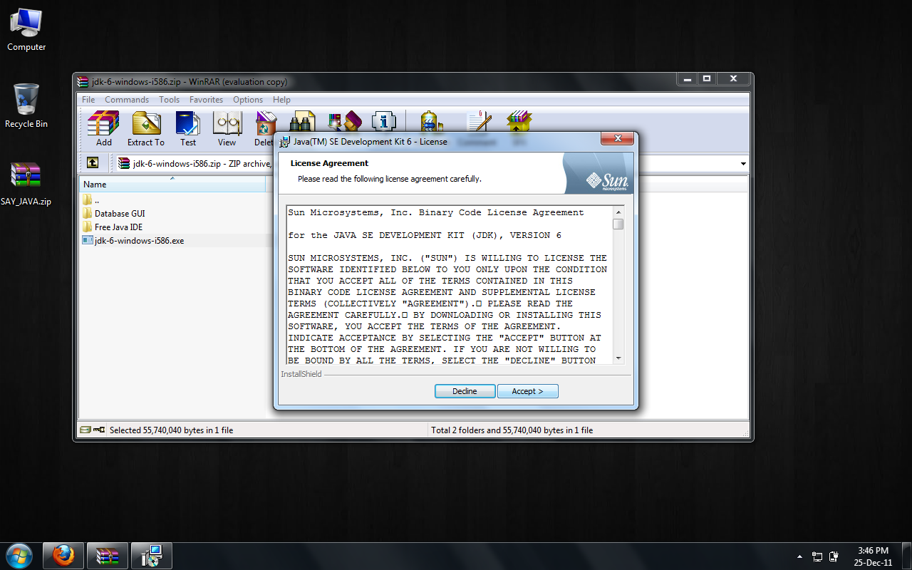 SAY install java3