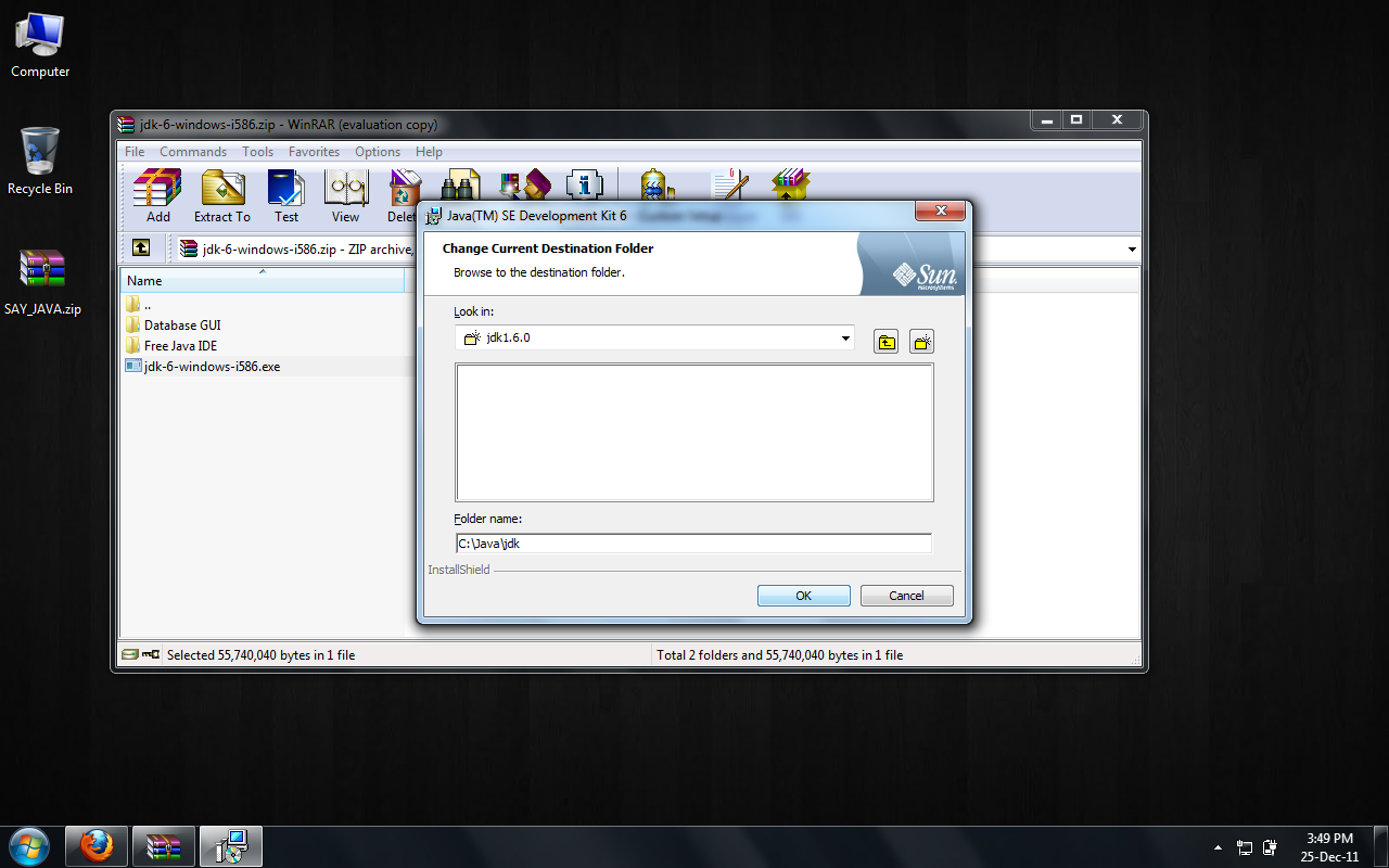 SAY install java5